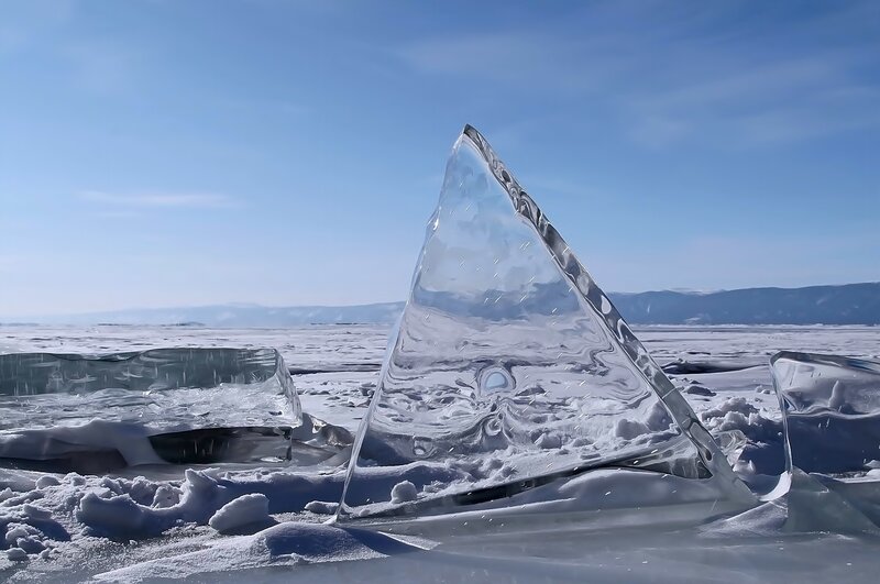 Clear Ice Pyramid