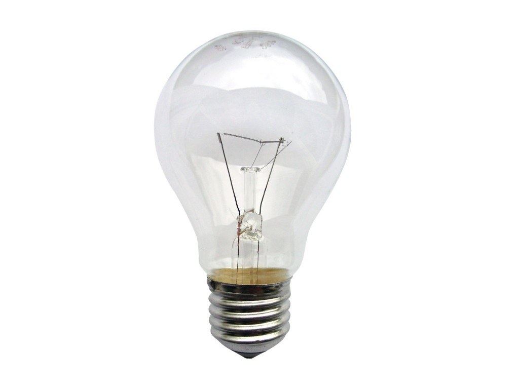 clear incandescent light bulb