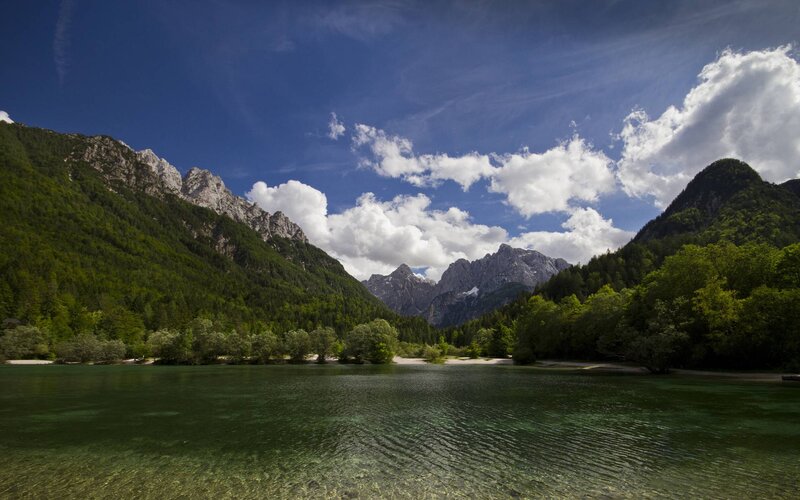 Clear Lake in Mountain Valley — Blue, Serene