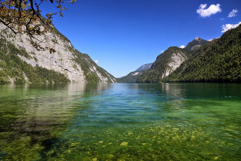 Clear Lake in Mountain Valley — Blue