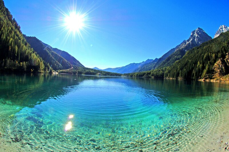 Clear Lake in Mountains — Blue, Serene, Afternoon, Photograph