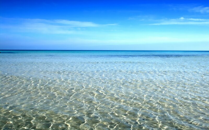 Clear ocean water at beach