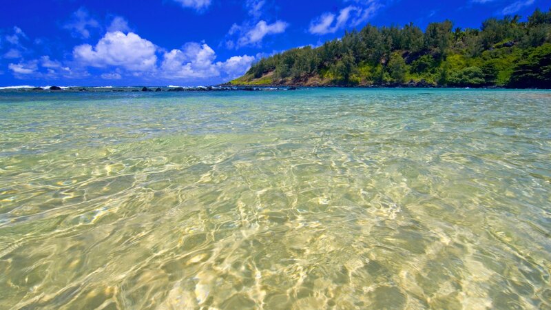 Clear ocean water at tropical beach