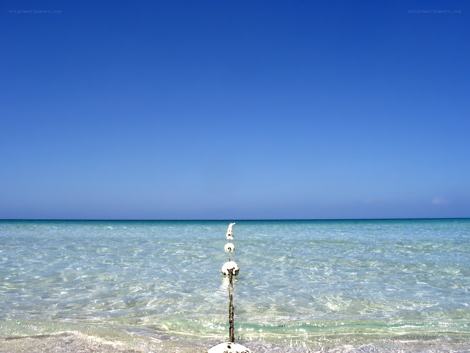 Clear ocean with buoy