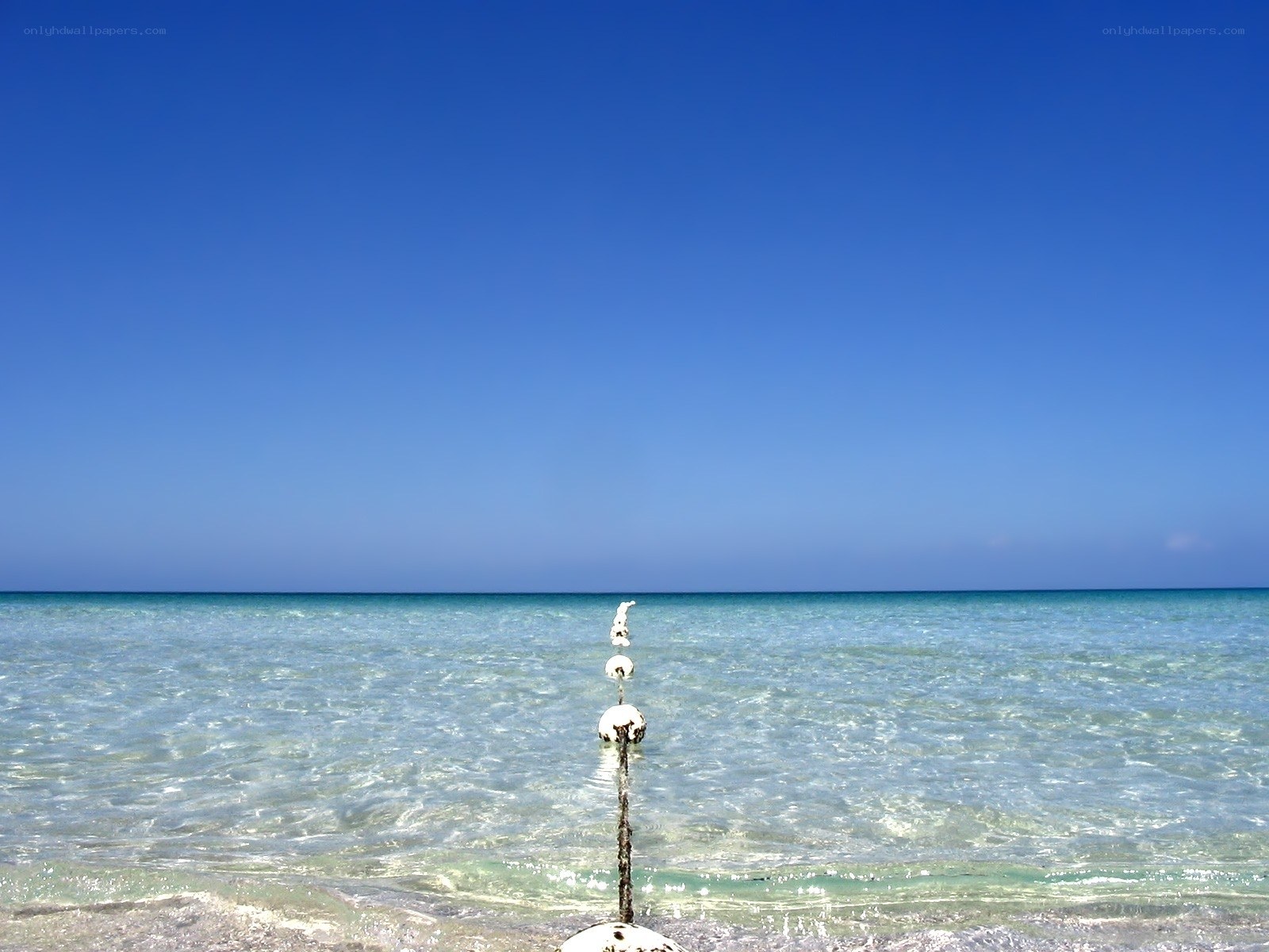 Clear ocean with buoy
