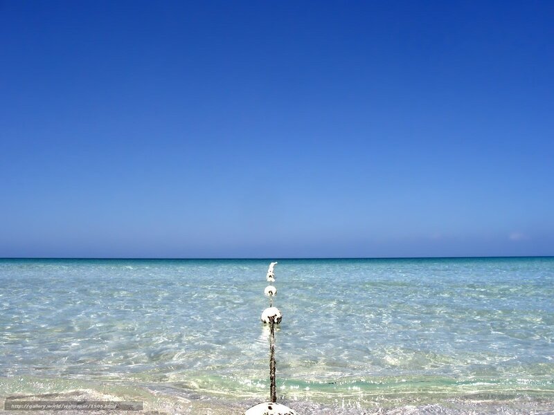 Clear ocean with buoys