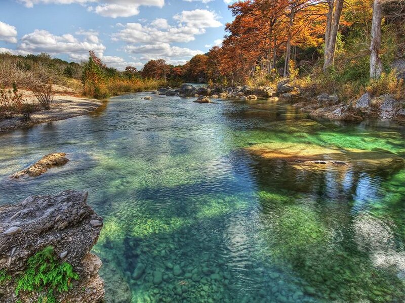 Clear River in Autumn