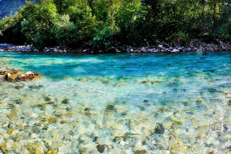 Clear River Water — Blue, Serene