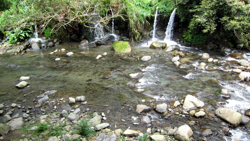 Clear Stream with Waterfalls