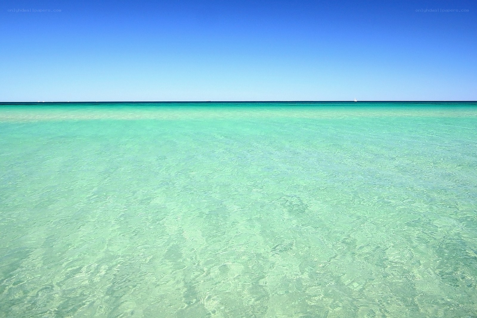 Clear turquoise ocean waters
