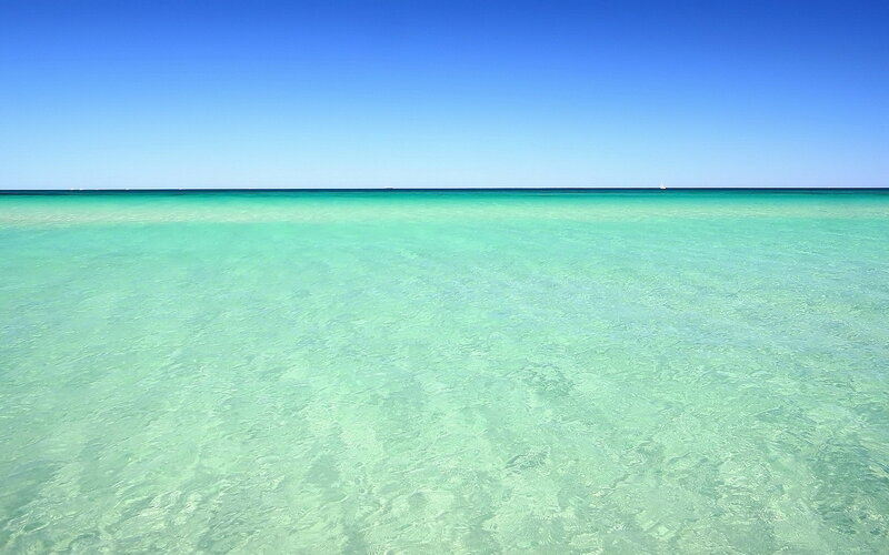 Clear turquoise ocean waters