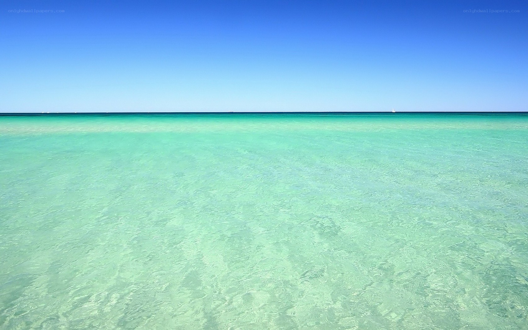 Clear turquoise ocean waters