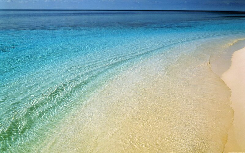 Clear turquoise water beach
