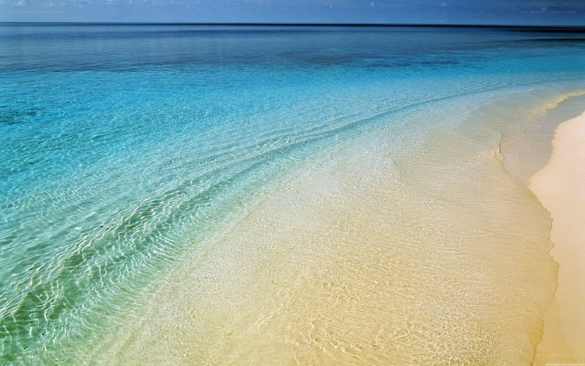 Clear turquoise water beach