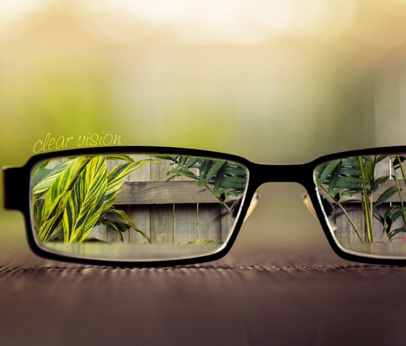 Clear vision with glasses