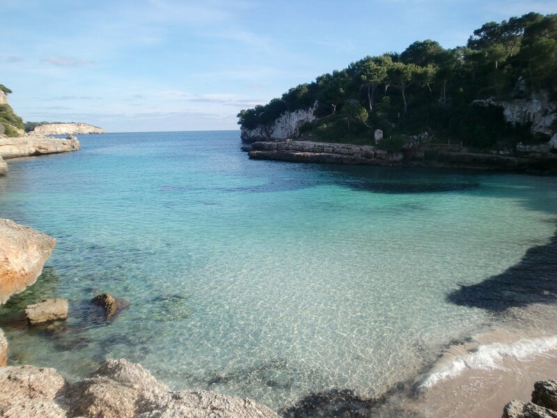 Clear Water Cove — Blue, Serene, Afternoon, Photograph, Rocks