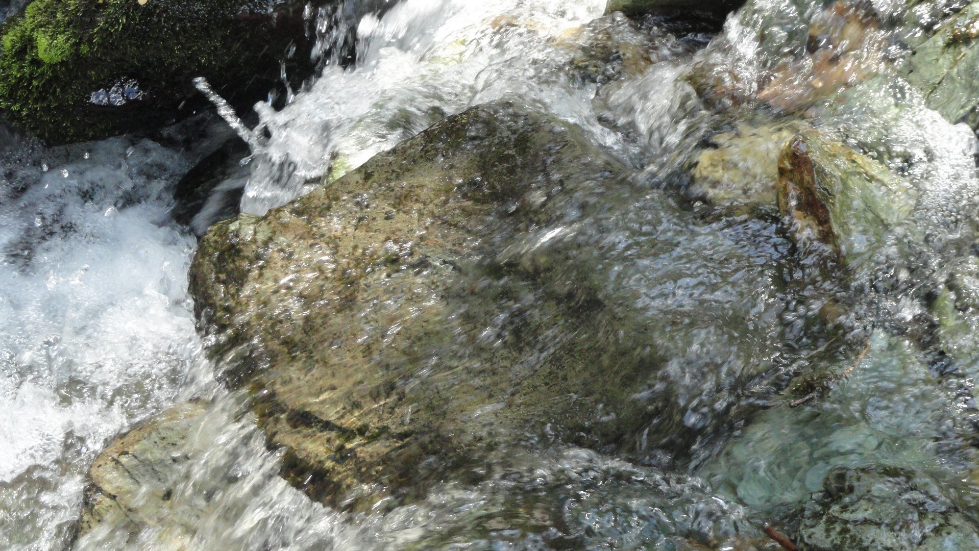 clear water flowing over rocks