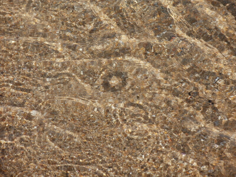 Clear Water over Pebbles — Brown, Calm