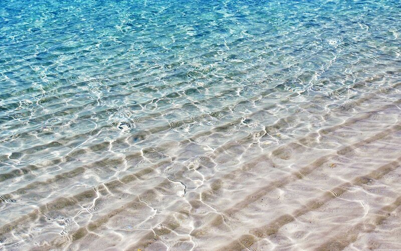 Clear Water over Sand — Blue, Calm, Afternoon