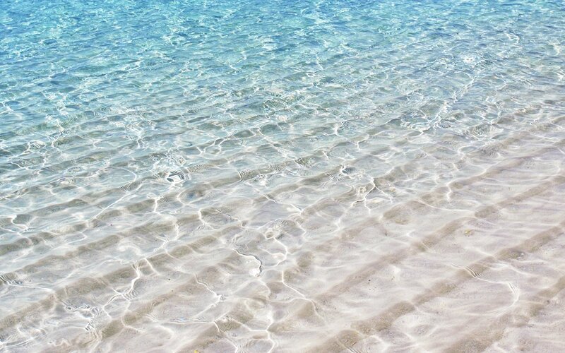 Clear Water over Sand — Blue, Calm