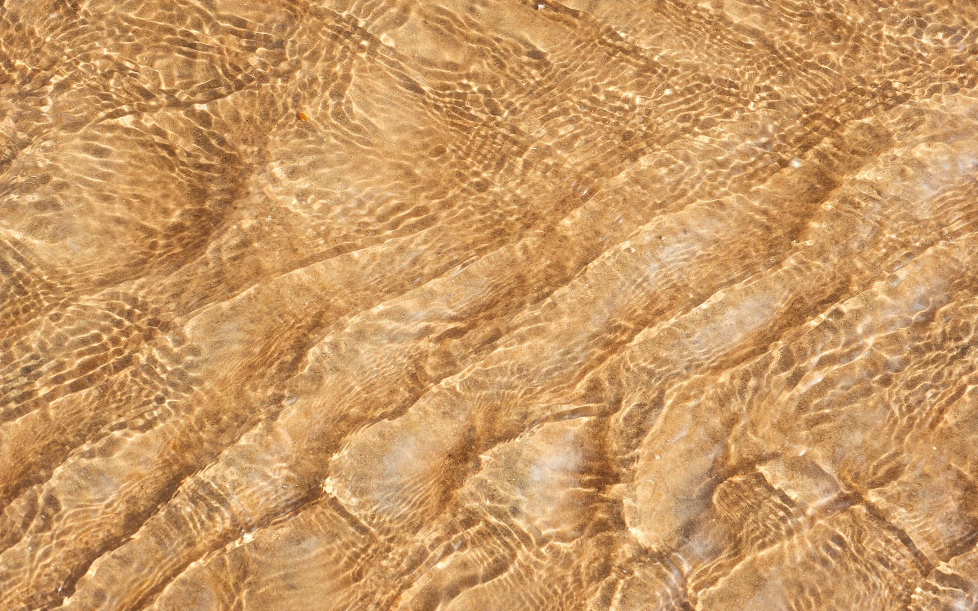 Clear water ripples on sand