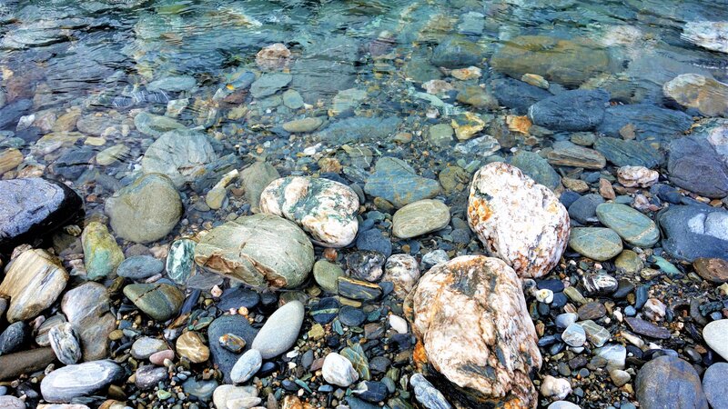 Clear Water with Pebbles — Blue