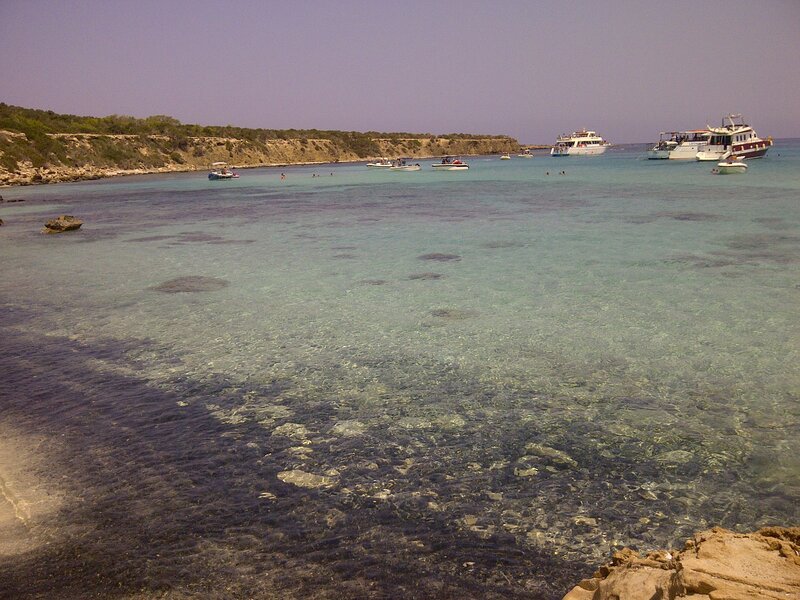Clear waters at coastal cove