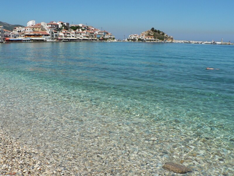 Clear waters of a coastal town