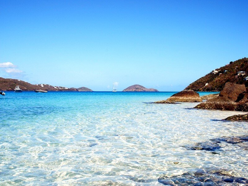Clear waters of a tropical bay