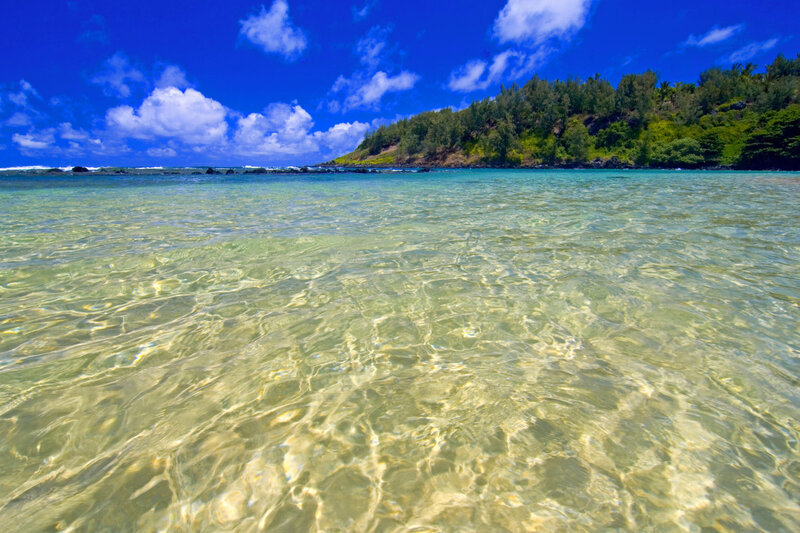 Clear waters of a tropical island