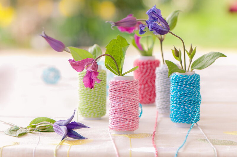 Clematis Flowers in Spools