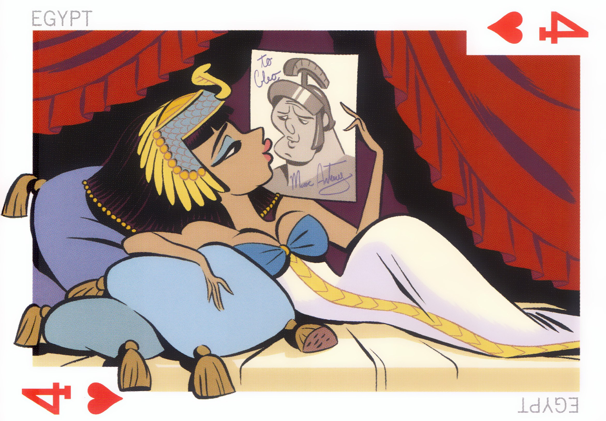 Cleopatra holding a portrait
