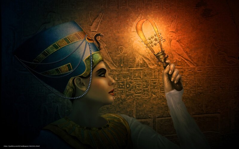 Cleopatra with light bulb