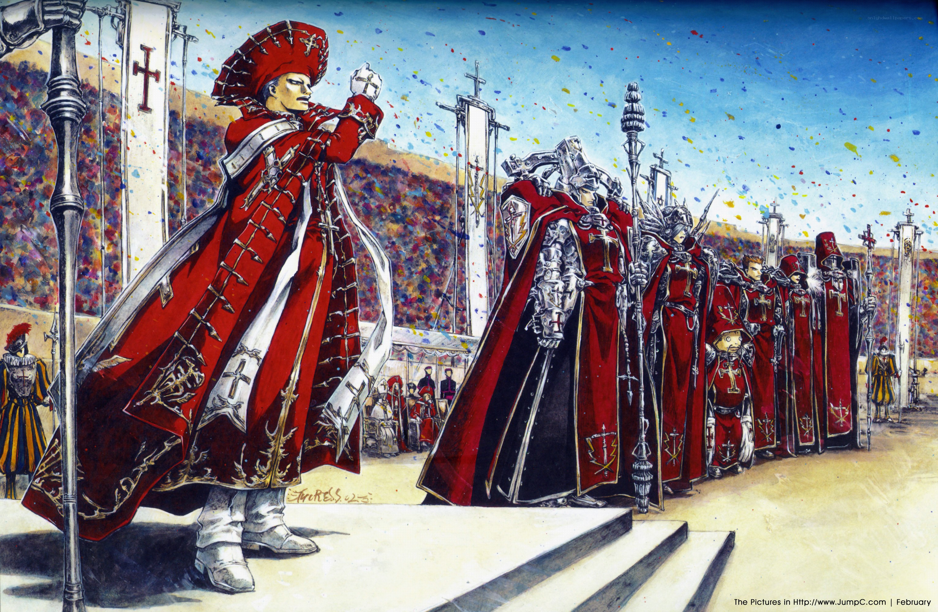 Clergy in ceremonial procession
