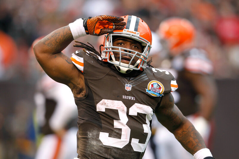 Cleveland Browns player on field