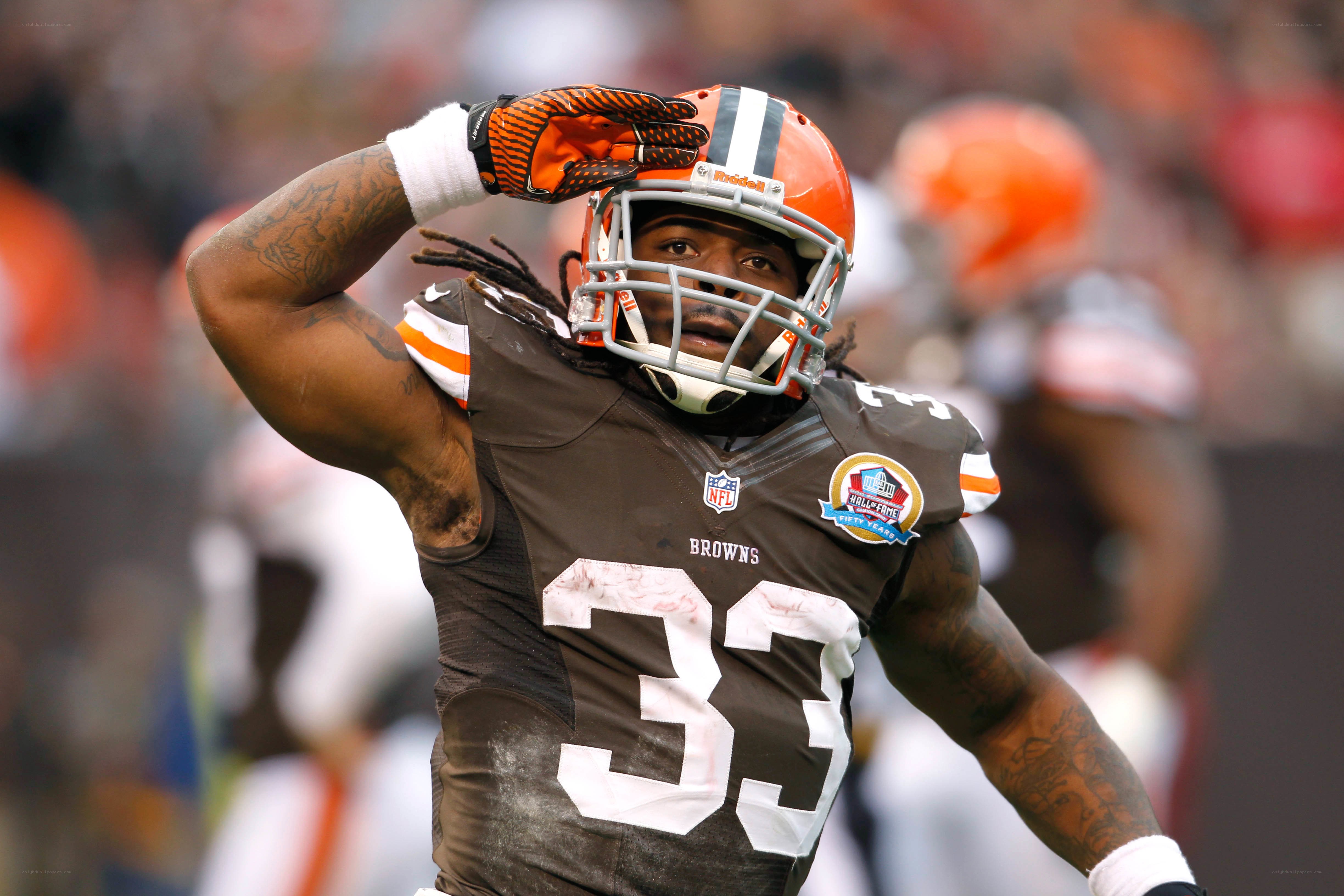 Cleveland Browns player on field