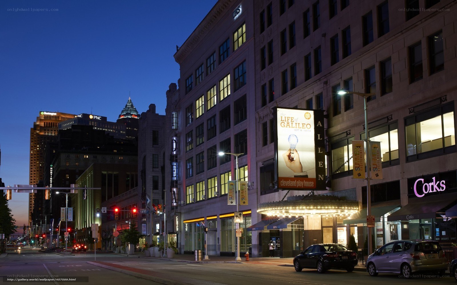 Cleveland Play House at dusk