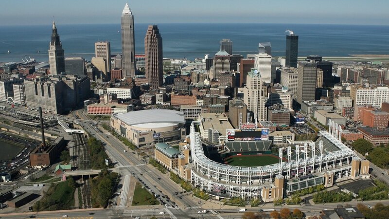 Cleveland Skyline — Blue