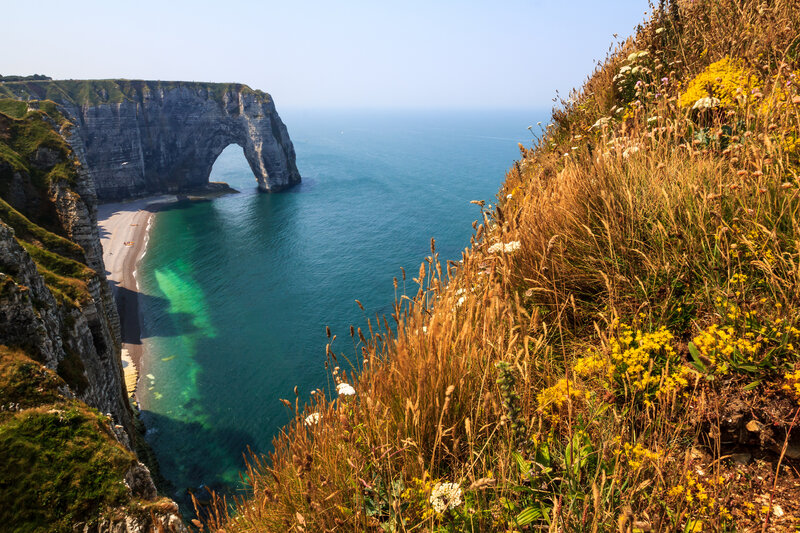 Cliff Arch Formation — Blue, Serene, Afternoon