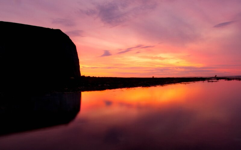 Cliff at Sunset