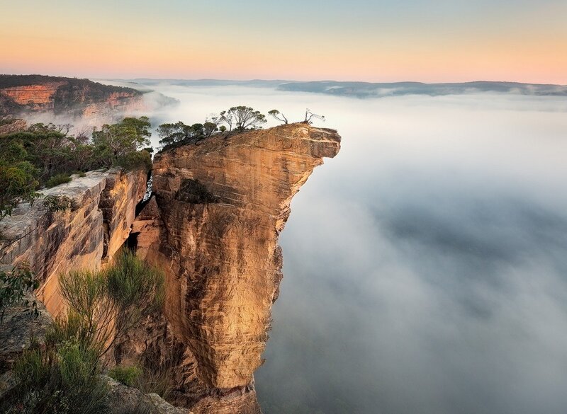 Cliff Edge over Fog