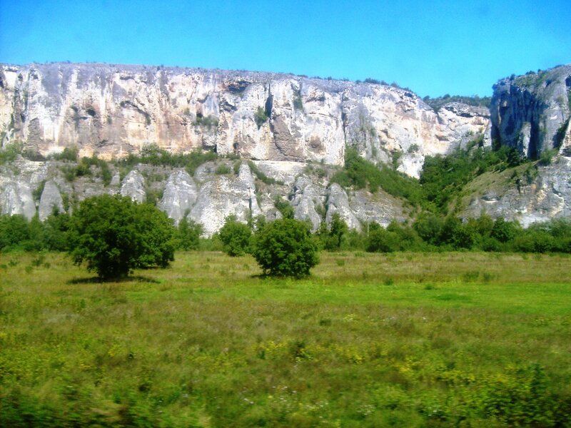 Cliff Face and Meadow