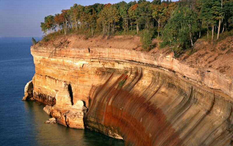 Cliff Face by Lake