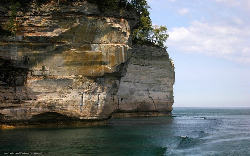Cliff Face by the Sea — Blue, Serene