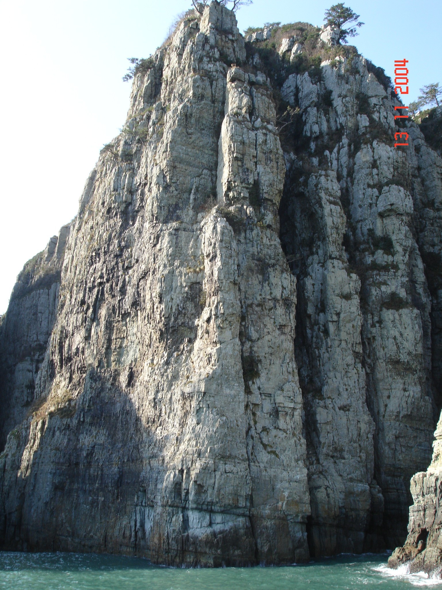 cliff face by the sea