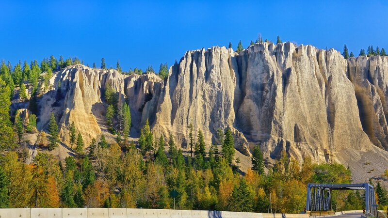 Cliff Face with Trees — Blue, Serene
