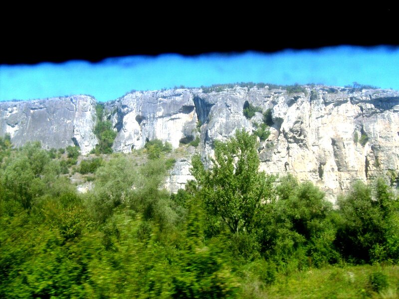 Cliff Face with Trees — Green, Natural