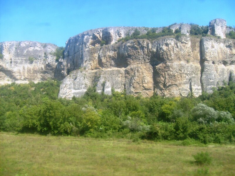 Cliff Face with Trees — Green, Serene