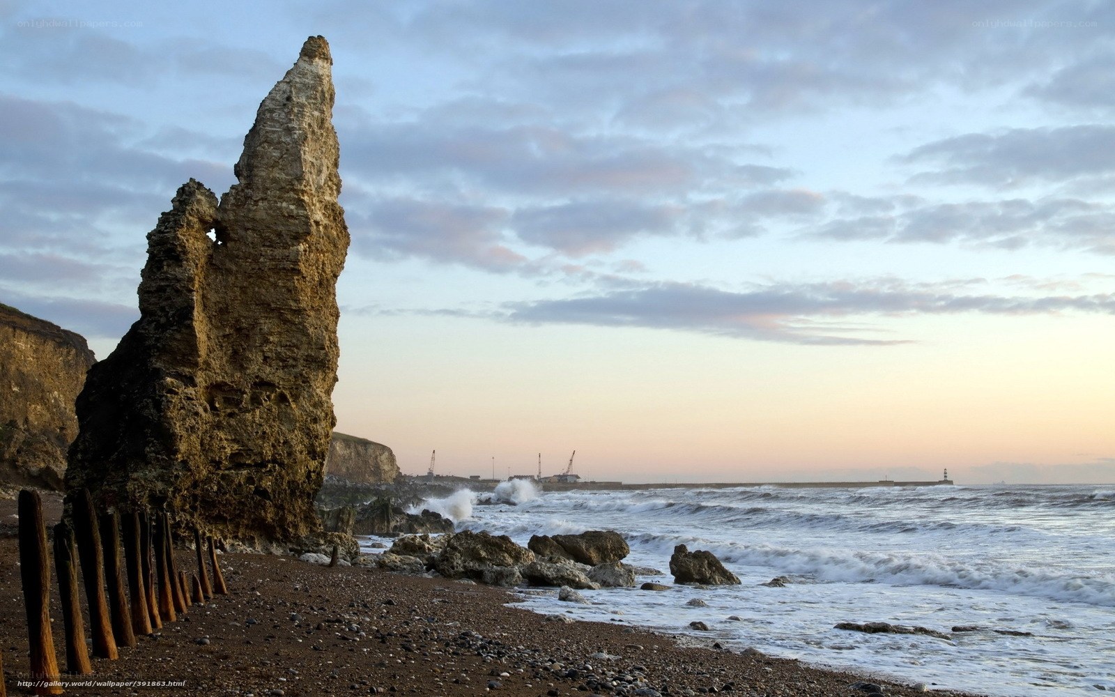 Cliff formation at coastal beach