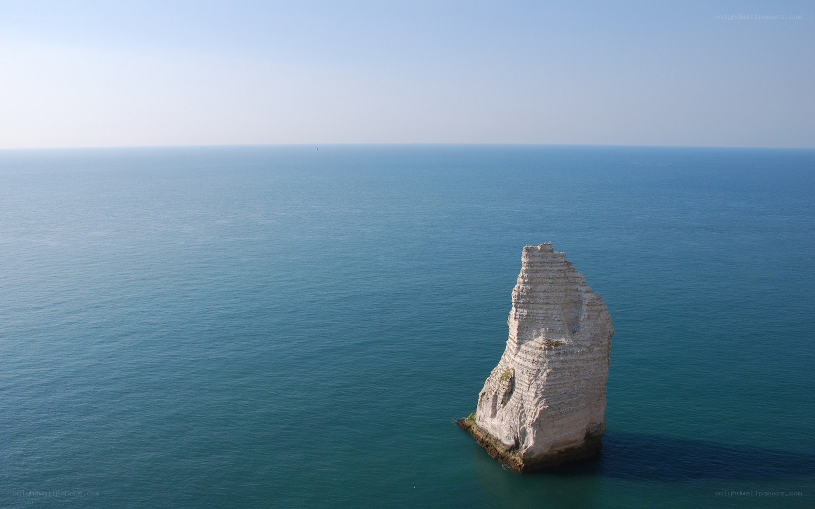 Cliff formation in the sea